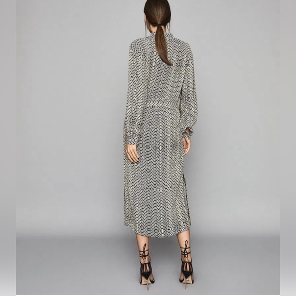 Reiss Mellie Bead Print Midi Dress - Picture 2 of 11